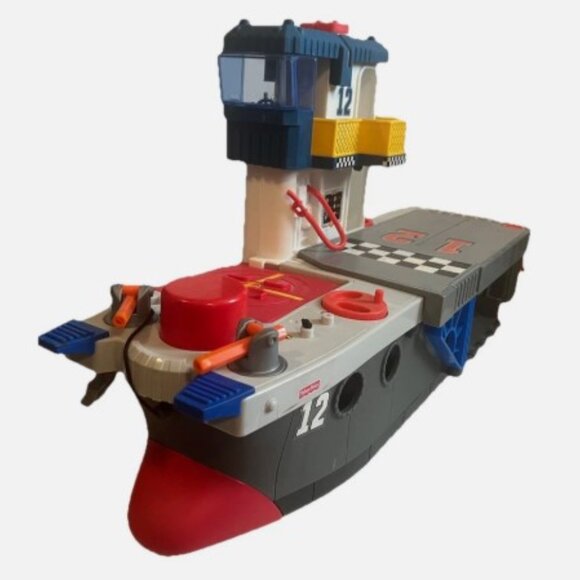 Vintage Imaginext Sky Racers Aircraft Carrier Ship Figures Planes 13-pcs Bundle - Picture 1 of 16